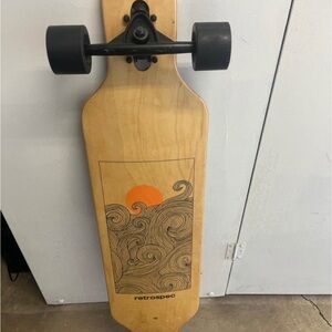 Natural Longboard with Black Wheels